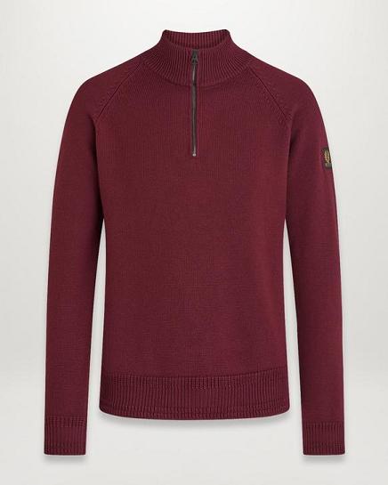 Pull Belstaff Homme Alfie Rouge Laine Soldes DM8024716